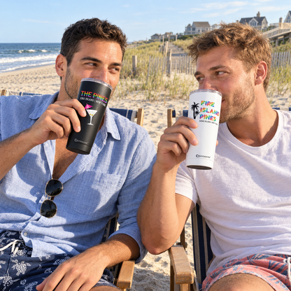Fire Island Pines 20 oz Stainless Steel Double-Wall Vacuum-Insulated Tumbler | EnduroSip Fire Island Collection