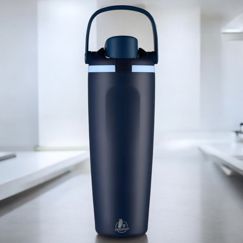 30 oz Lock Lid Handheld Stainless Steel Tumbler with Handle & Straw – EnduroSip