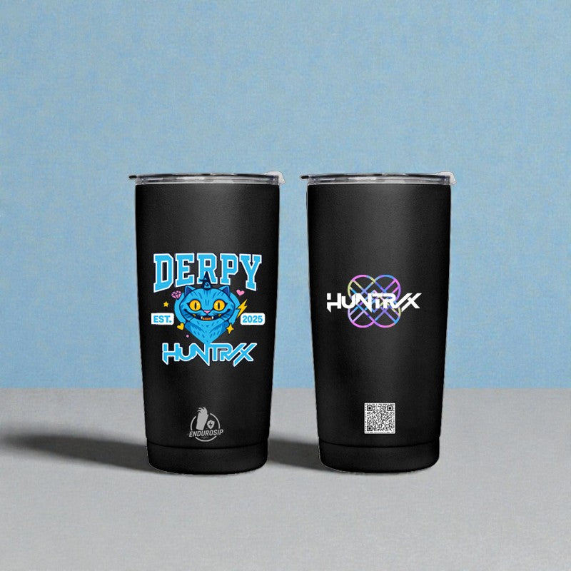 DERPY • K-POP Demon Hunters Huntr/x™ – 20 oz Stainless Steel Tumbler (Front & Back UVDTF 3D Permasticker Artwork)