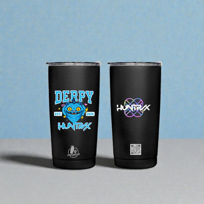 DERPY • K-POP Demon Hunters Huntr/x™ – 20 oz Stainless Steel Tumbler (Front & Back UVDTF 3D Permasticker Artwork)