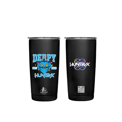 DERPY • K-POP Demon Hunters Huntr/x™ – 20 oz Stainless Steel Tumbler (Front & Back UVDTF 3D Permasticker Artwork)