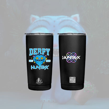 DERPY • K-POP Demon Hunters Huntr/x™ – 20 oz Stainless Steel Tumbler (Front & Back UVDTF 3D Permasticker Artwork)