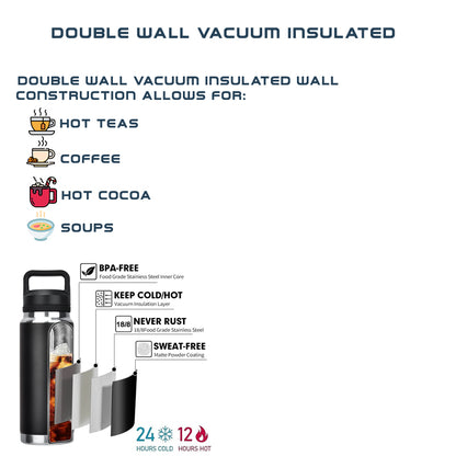 RN Vibes Nursing Healthcare Edition Thermos Rugged Vacuum Bottle Hot Drink Cold Drink Coffee Tea Soup Smoothies Sports Drinks