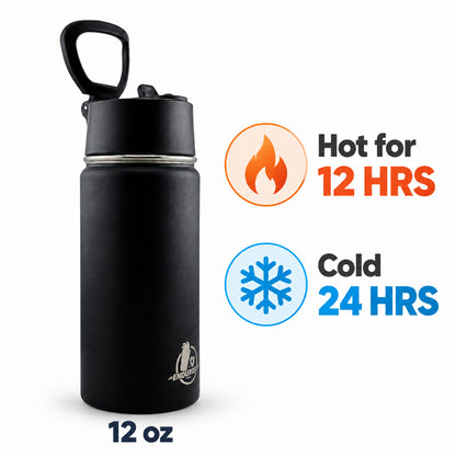 EnduroSip® 12 oz Kids Insulated Stainless Steel Water Bottle with Straw