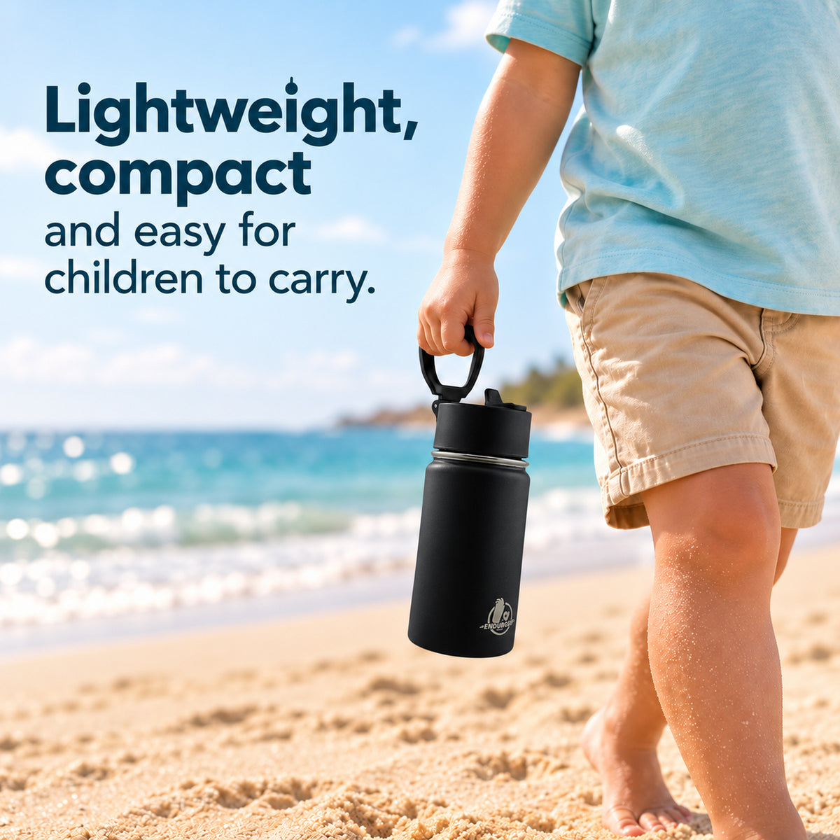 EnduroSip® 12 oz Kids Insulated Stainless Steel Water Bottle with Straw