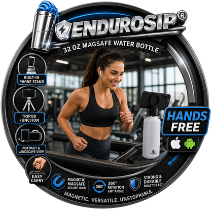 EnduroSip® 32 oz MagSafe Magnetic Phone Mount Water Bottle