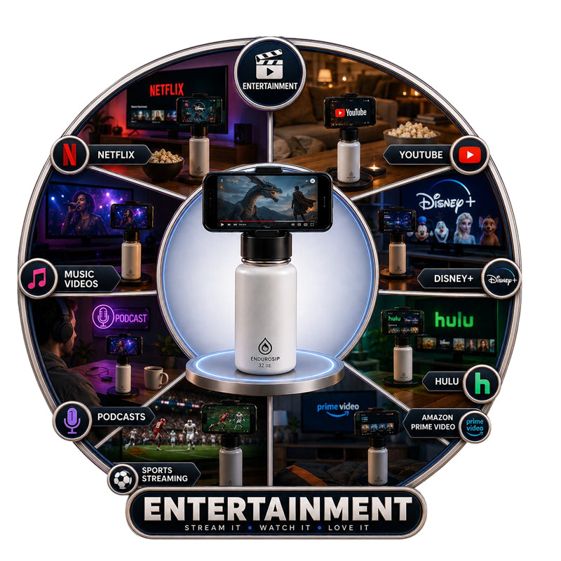 EnduroSip® 32 oz MagSafe Magnetic Phone Mount Water Bottle