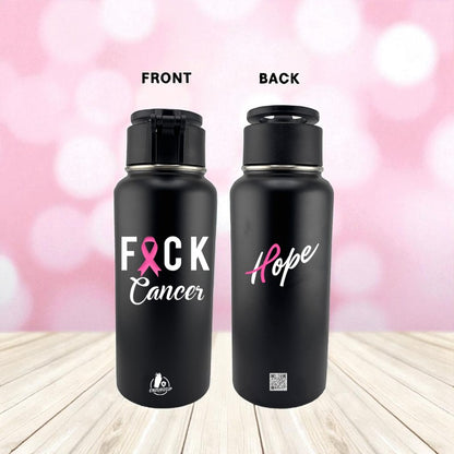 Fuck Cancer 32 oz Stainless Steel Tumbler with MagSafe™ Magnetic Phone Holder Lid | EnduroSip