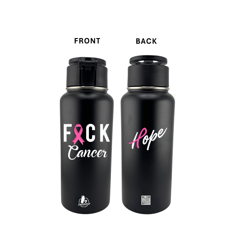 Fuck Cancer 32 oz Stainless Steel Tumbler with MagSafe™ Magnetic Phone Holder Lid | EnduroSip