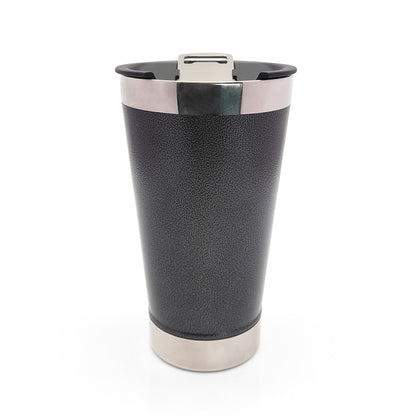 16 oz Double Walled Stainless Steel Beer Pint with Bottle Opener Built in