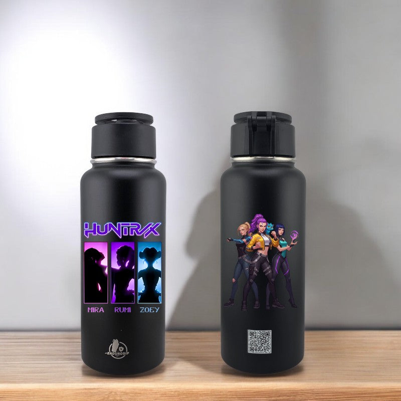 Endurosip 32 oz MagSafe Phone Holder Tumbler – K-Pop Demon Hunters Huntrx (Zoey • Mira • Rumi) | UVDTF 3D Permastickers