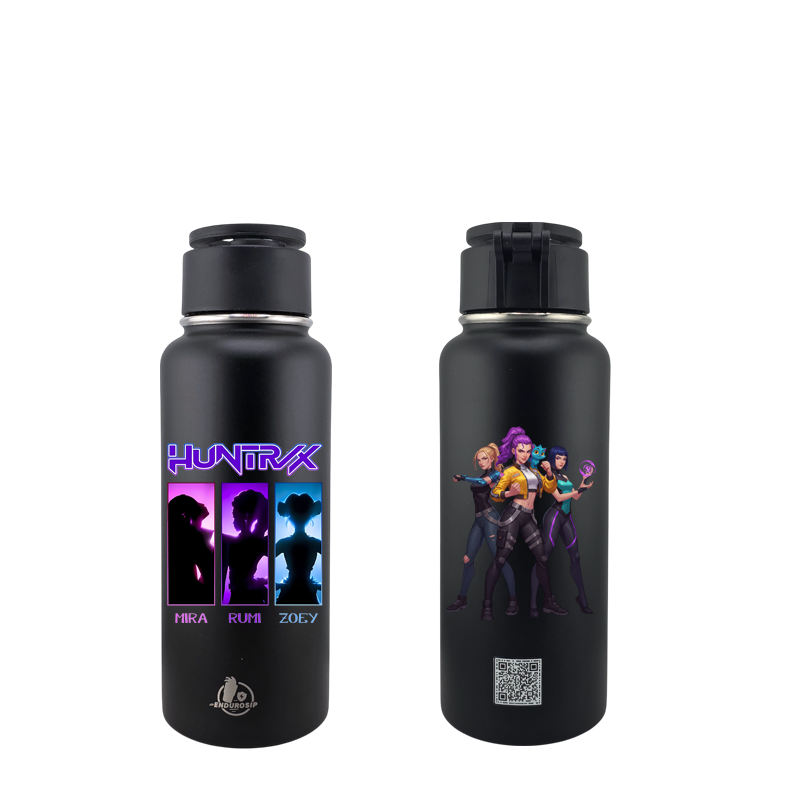 Endurosip 32 oz MagSafe Phone Holder Tumbler – K-Pop Demon Hunters Huntrx (Zoey • Mira • Rumi) | UVDTF 3D Permastickers