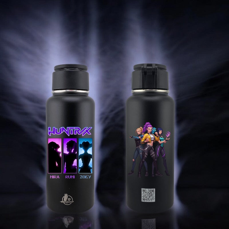 Endurosip 32 oz MagSafe Phone Holder Tumbler – K-Pop Demon Hunters Huntrx (Zoey • Mira • Rumi) | UVDTF 3D Permastickers