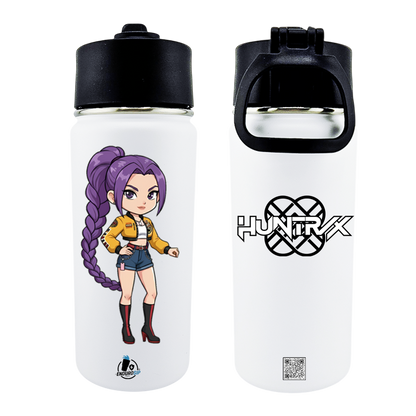 K-Pop Rumi Inspired Double UVDTF 16 oz Water Bottle – Premium Vacuum Insulated | Wide-Handle Lid | Rumi & HuntrX Design
