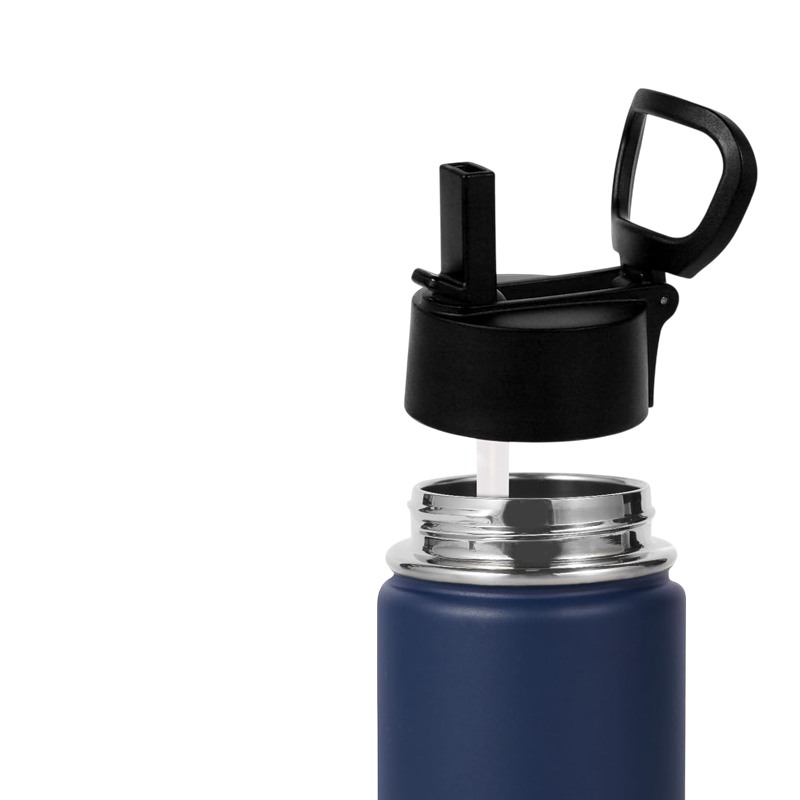 12 oz Kids Sports Kettle – Designed for Kids | Double-Wall Vacuum Insulated, BPA-Free Leak-Proof Lid, 18/8 Stainless Steel (Black/White/Pink/Blue) from Endurosip