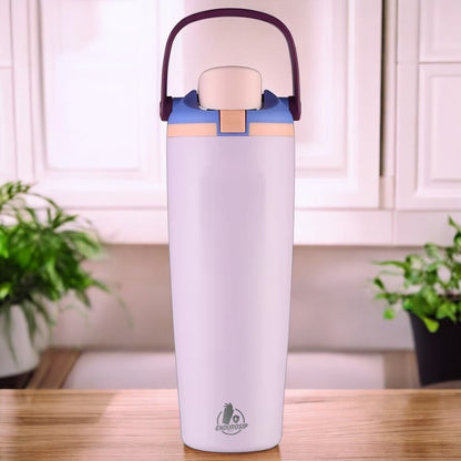 30 oz Lock Lid Handheld Stainless Steel Tumbler with Handle & Straw – EnduroSip