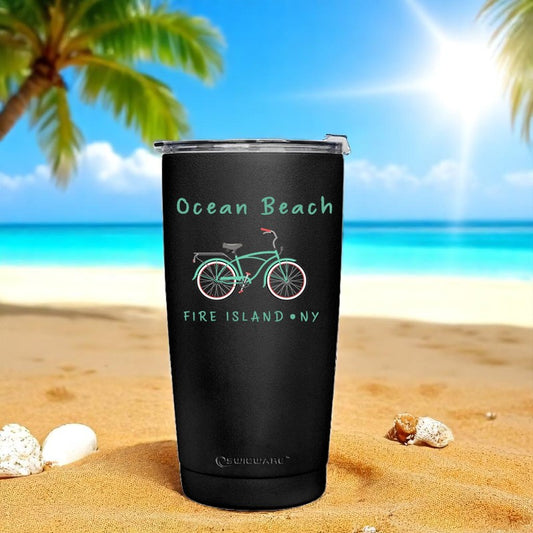 Ocean Beach Fire Island Bike 20 oz Stainless Steel Tumbler