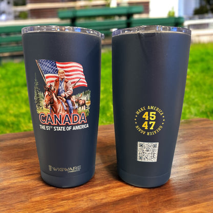 Canada 51st State Donald Trump  20 oz Stainless Steel Tumbler