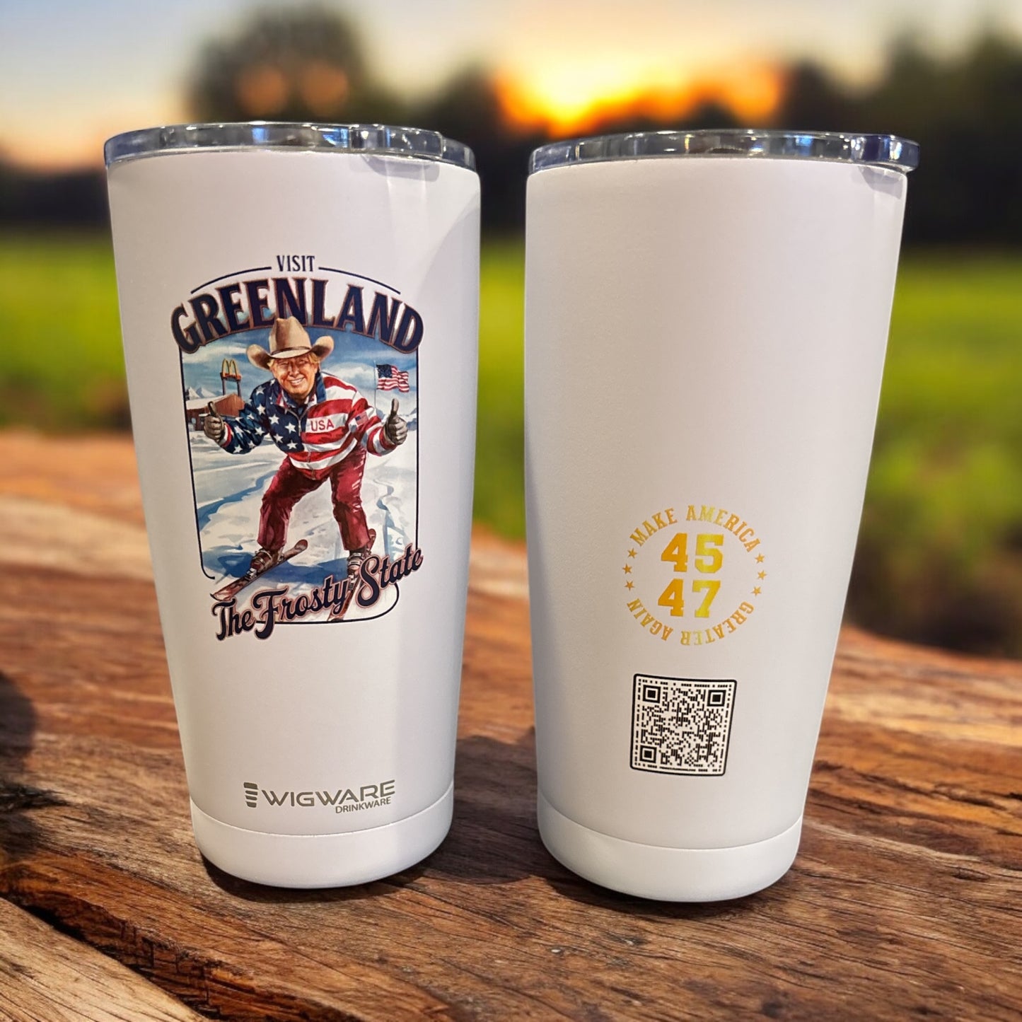 USA Buying Greenland  President Donald Trump 20 oz Stainless Steel Tumbler