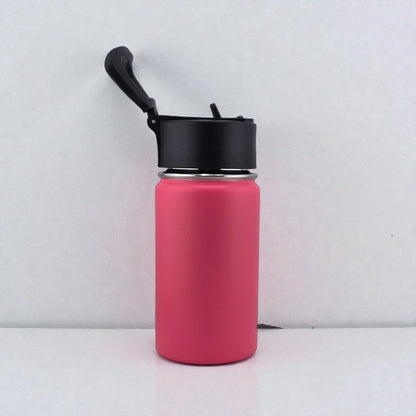 12 oz Kids Sports Kettle – Straw & Handle Bottle with Dual 3D UVDTF Stickers | Roblox Girl in Pink Edition