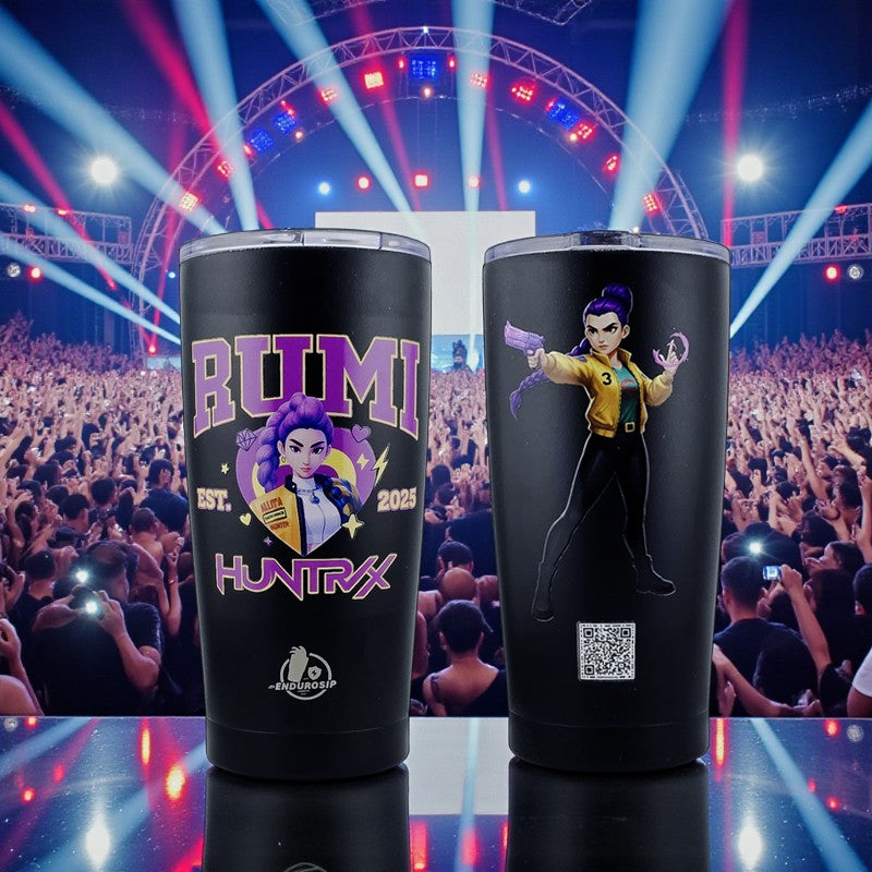 20 oz Rumi Double-Sided Tumbler – EnduroSip Premium Stainless Steel | Double-Wall Vacuum Insulated | K-Pop Rumi Edition (Front & Back Designs)