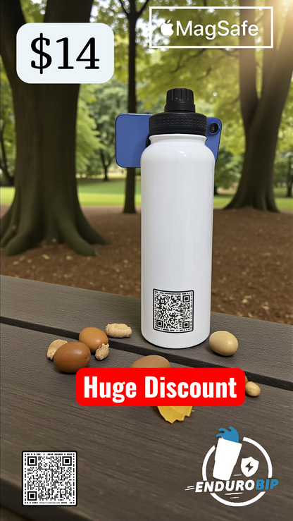 40oz MagSafe Stainless Steel Tumbler – Dual Lid (Straw + Magnetic Phone Holder) | Hot & Cold | EnduroSip