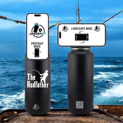 32 oz MagSafe Phone Holder Tumbler – “The Rodfather” Fishing Edition