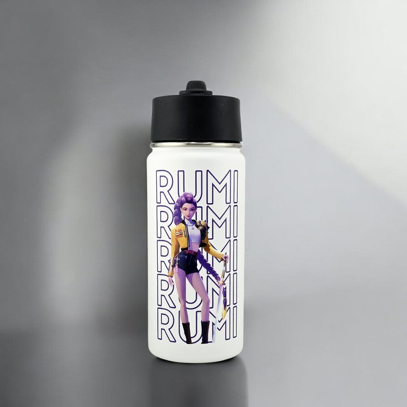 16 oz K-Pop Rumi Water Bottle – Premium Stainless Steel + UVDTF 3D Sticker