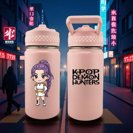 K-Pop Demon Hunters – Rumi Edition | 12 oz Kids Tumbler with Straw & Sip Lid | UVDTF 3D Permasticker