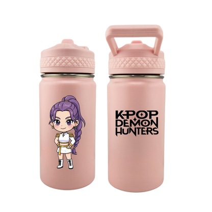 K-Pop Demon Hunters – Rumi Edition | 12 oz Kids Tumbler with Straw & Sip Lid | UVDTF 3D Permasticker