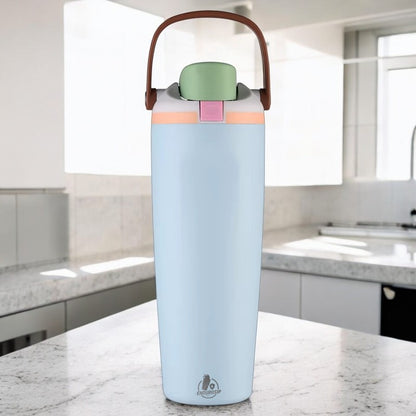 30 oz Lock Lid Handheld Stainless Steel Tumbler with Handle & Straw – EnduroSip