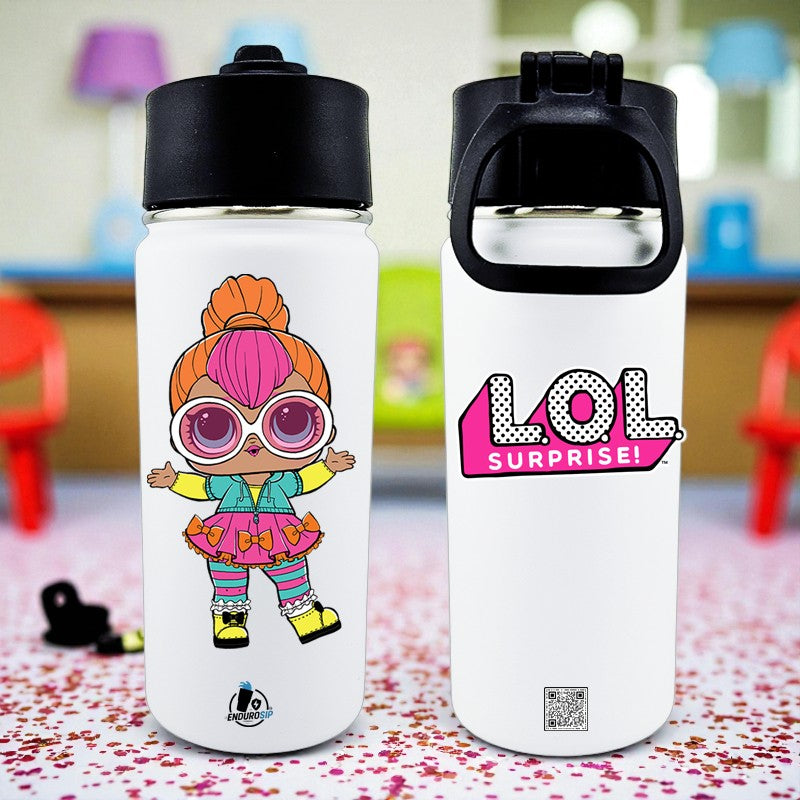 LOL Surprise Neon QT 16 oz Kids Tumbler – Double Wall Vacuum Insulated with Sip Lid & Straw