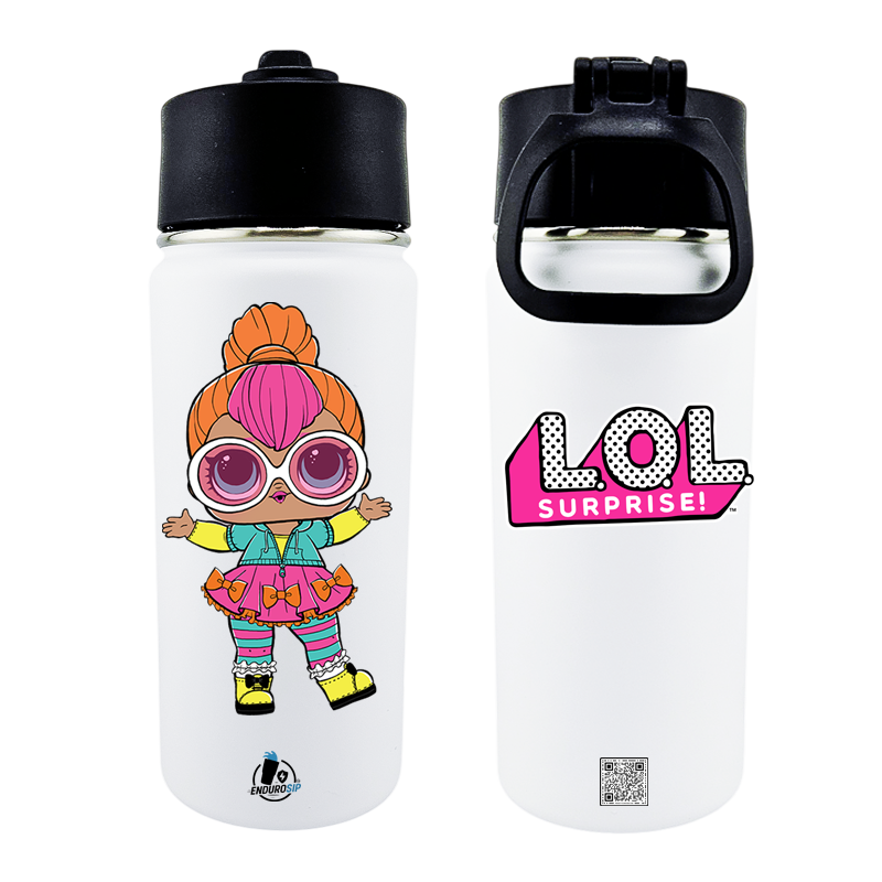 LOL Surprise Neon QT 16 oz Kids Tumbler – Double Wall Vacuum Insulated with Sip Lid & Straw