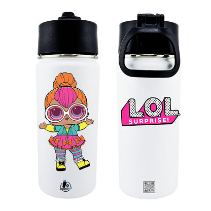 LOL Surprise Neon QT 16 oz Kids Tumbler – Double Wall Vacuum Insulated with Sip Lid & Straw
