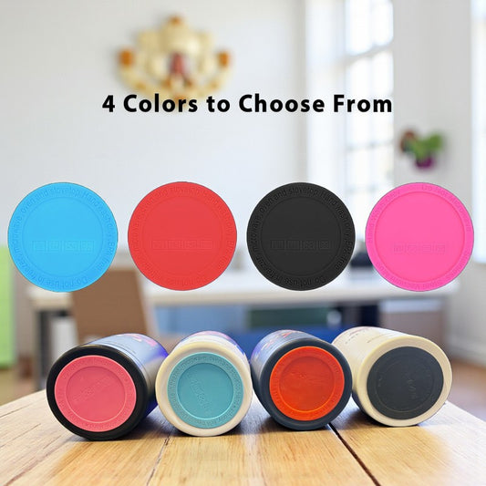 Rubber Bottoms for Tumblers – 3-Pack (56mm / 2.2") Silicone Anti-Slip Self-Adhesive Protectors | Fits 20 oz & 30 oz Tumblers, Wine Tumblers & Thermal Bottles – Black, Light Blue, Pink, Red