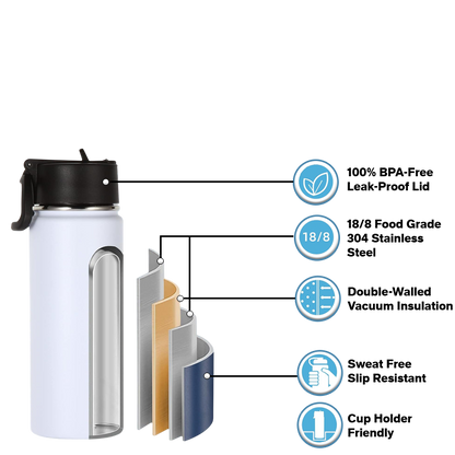 K-Pop Rumi  Double UVDTF 16 oz Water Bottle – Premium Vacuum Insulated | Wide-Handle Lid | Rumi & HuntrX Design