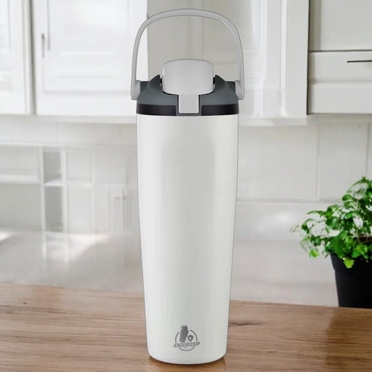 30 oz Lock Lid Handheld Stainless Steel Tumbler with Handle & Straw – EnduroSip