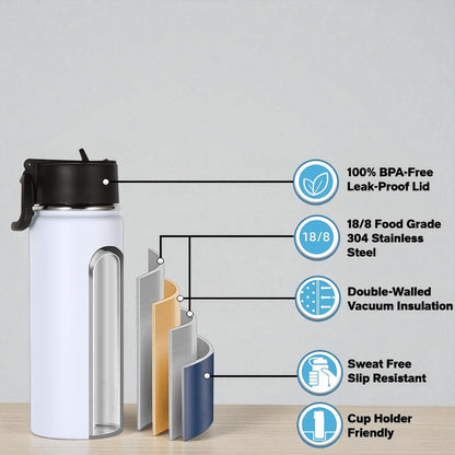 K-Pop Rumi  Double UVDTF 16 oz Water Bottle – Premium Vacuum Insulated | Wide-Handle Lid | Rumi & HuntrX Design