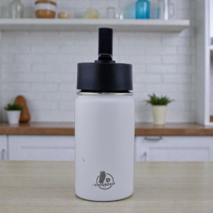 12 oz Kids Sports Kettle – EnduroSip® Double-Wall Insulated | Leak-Proof BPA-Free Lid | Rumi, Zoey & Mira K-Pop 3D UVDTF Sticker Edition