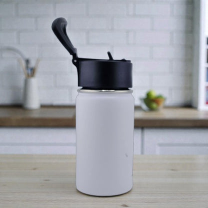 12 oz Kids Sports Kettle – EnduroSip® Double-Wall Insulated | Leak-Proof BPA-Free Lid | Rumi, Zoey & Mira K-Pop 3D UVDTF Sticker Edition