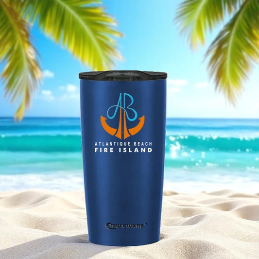 Atlantique Beach Fire Island Anchor 20 oz Stainless Steel Tumbler Blue