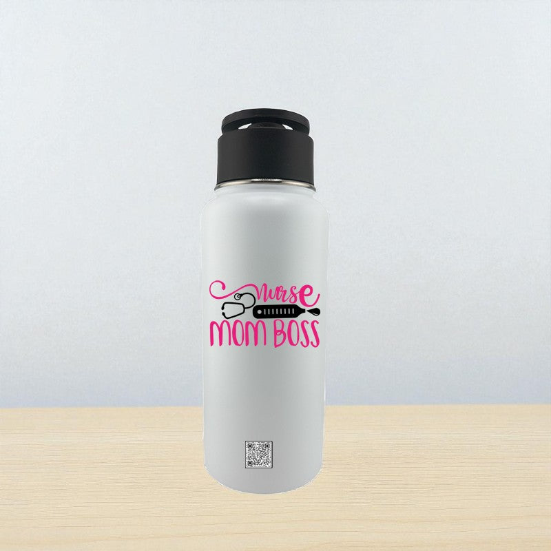 32 oz Nurse Stainless Steel Tumbler Magnetic MagSafe Lid– RN & Nurse Mom Boss Designs | EnduroSip™