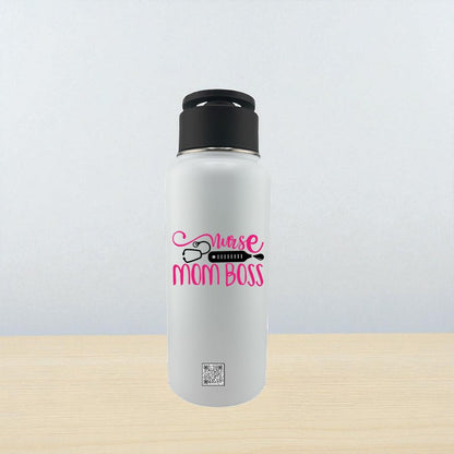 32 oz Nurse Stainless Steel Tumbler Magnetic MagSafe Lid– RN & Nurse Mom Boss Designs | EnduroSip™