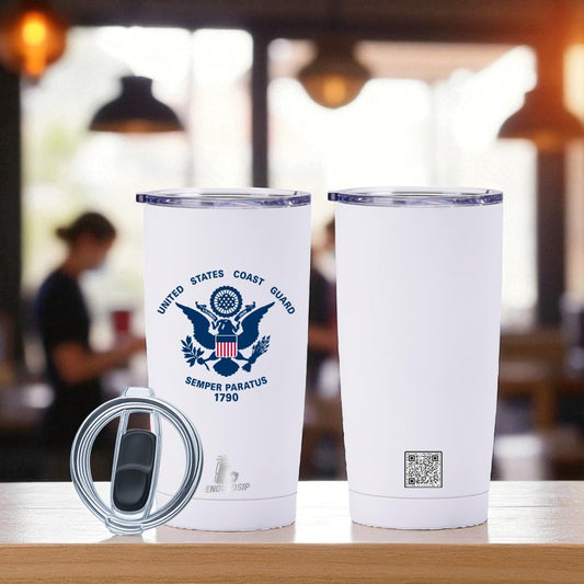20 oz United States Coast Guard Tumbler – Semper Paratus 1790 | EnduroSip™ Armed Forces Collection