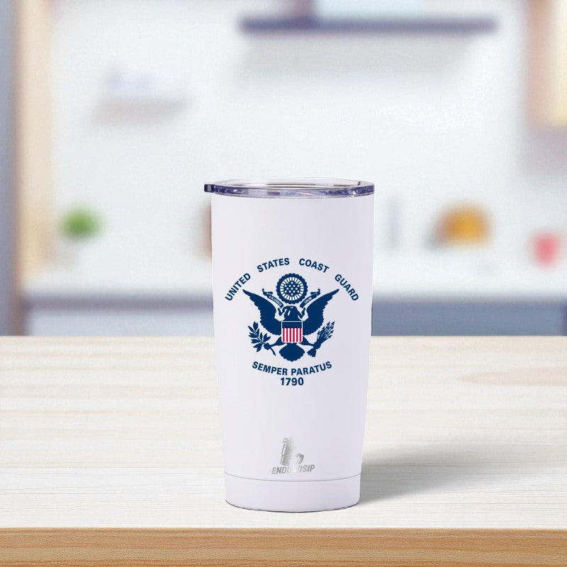20 oz United States Coast Guard Tumbler – Semper Paratus 1790 | EnduroSip™ Armed Forces Collection