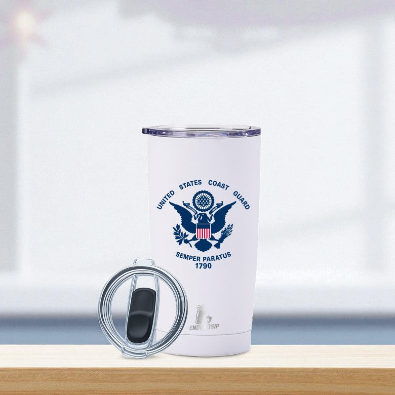 20 oz United States Coast Guard Tumbler – Semper Paratus 1790 | EnduroSip™ Armed Forces Collection