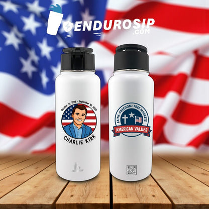 Charlie Kirk Tribute – 32 oz MagSafe™ Tumbler Phone Holder Tripod Edition
