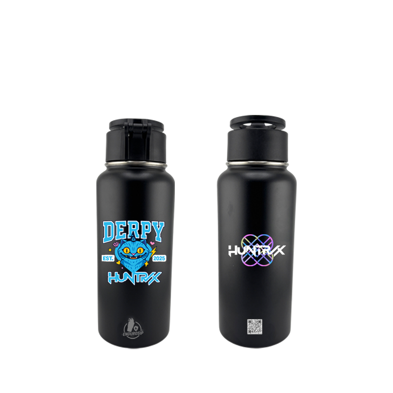 32oz MagSafe Stainless Steel Bottle with Phone Holder – DERPY HUNTRX K-POP Demon Hunters Edition – Dual 3D UVDTF Permastickers (Hand Wash Only)