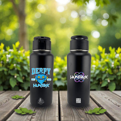 32oz MagSafe Stainless Steel Bottle with Phone Holder – DERPY HUNTRX K-POP Demon Hunters Edition – Dual 3D UVDTF Permastickers (Hand Wash Only)