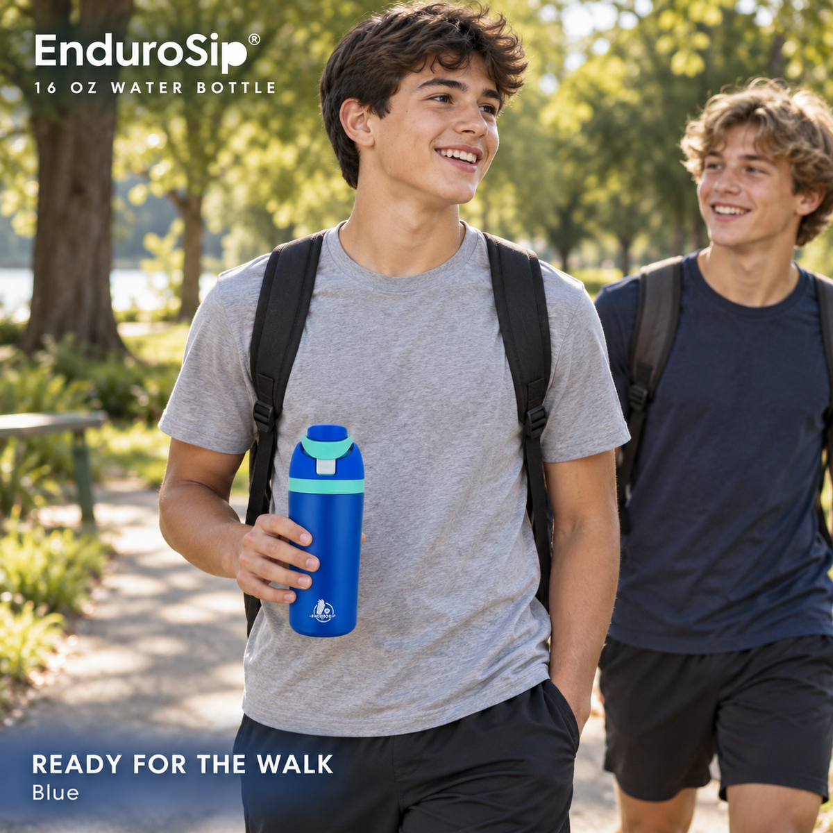 EnduroSip® 16 oz Kids Insulated Stainless Steel Water Bottle with Straw
